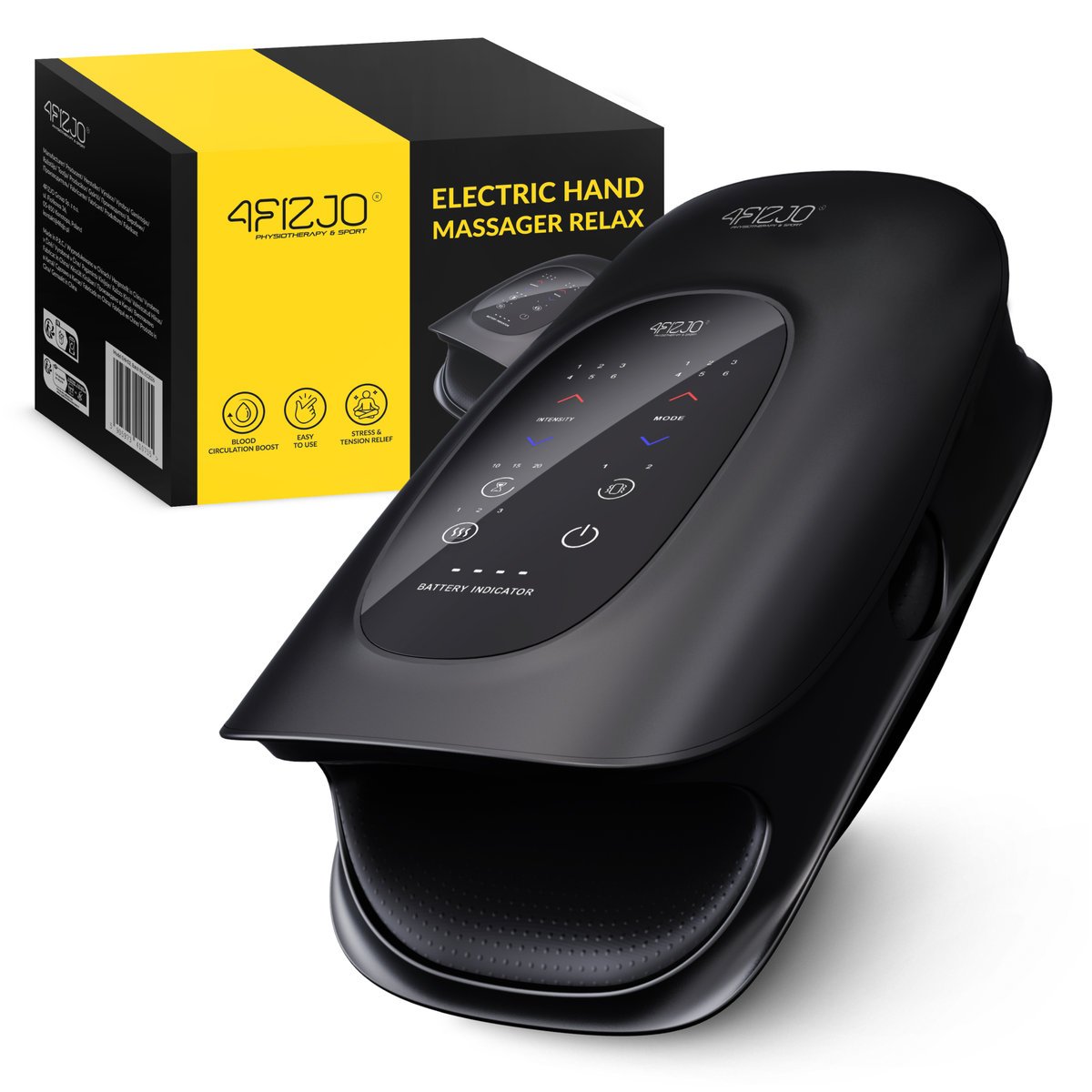 Masażer elektryczny do dłoni palców grzejący do rąk bezprzewodowy RELAX masaż 4FIZJO