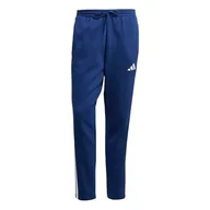 Spodnie męskie - adidas Mężczyźni ESSENTIALS THREE STRIPES FLEECE PANT OPEN HEM, dark blue/white, 3XL - miniaturka - grafika 1