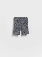 Spodnie i spodenki dla dziewczynek - Reserved - Wzorzyste kolarki - ciemnoszary - miniaturka - grafika 1
