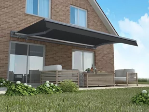 Markiza Tarasowa Automatyczna Premium Automatic 400X300 Grey - Focus Garden - Markizy - miniaturka - grafika 1