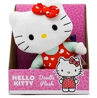 Maskotki i pluszaki - Hello Kitty Maskotka czerwona 25 cm do malowania MARKERY ZMYWALNE W PRANIU - miniaturka - grafika 1