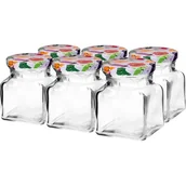 Pojemniki kuchenne - Browin Słoik kwadratowy 120 ml fi53/4 zakrętka - 6 szt. - miniaturka - grafika 1