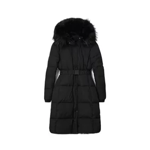 Desigual Damski 22WWEWAE wyściełany długi płaszcz, Czarny, XS - Płaszcze damskie - miniaturka - grafika 1