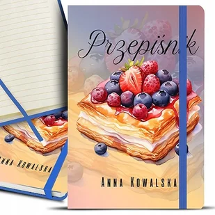 PRZEPIŚNIK ZESZYT NOTES DO PRZEPISÓW A5 GRANATOWY TWOJE IMIĘ Modne Wzory - Zeszyty szkolne - miniaturka - grafika 1