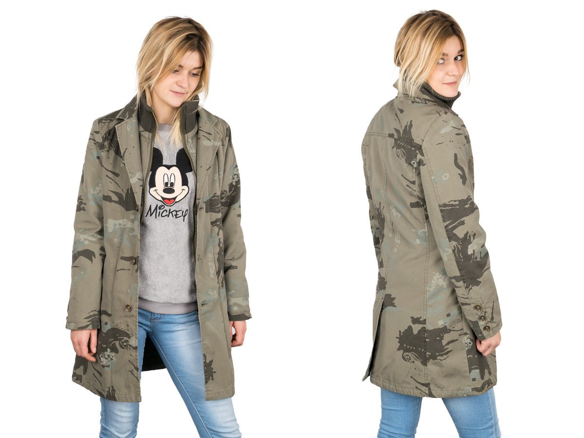 Płaszcz Płaszczyk Damski Bawełniany Moro 28C r M