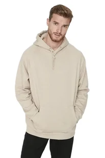 TRENDYOL MAN BLUZA MĘSKA Z KAPTUREM BEŻOWA Z KIESZENIĄ KANGURKĄ 5DA - Bluzy męskie TRENDYOL MAN BLUZA MĘSKA Z KAPTUREM BEŻOWA Z KIESZENIĄ KANGURKĄ 5DA - Bluzy męskie - miniaturka - grafika 1