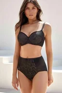 Majtki damskie - Figi damskie modelujące z wysokim stanem komfortowy krój czarne Violeta Faja Selene - miniaturka - grafika 1