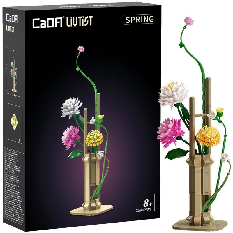 Klocki Konstrukcyjne CaDA zestaw kwiatowy Floral Art Spring Whispers 53 cm C59023W 637 elementów