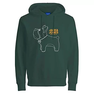Jack & Jones Męska bluza z kapturem Jorpal FST, Trekking zielony, L - Bluzy męskie - miniaturka - grafika 1