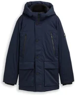 Kurtki męskie - TOM TAILOR GRANATOWA KURTKA MĘSKA Z KAPTUREM I KIESZENIAMI M JPA - miniaturka - grafika 1