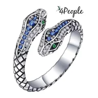 Pierścionki - Pierścionek Srebrny Kolor Prezent Żmijka Wąż Żmija - miniaturka - grafika 1