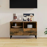 Szafki RTV - Lumarko Szafka pod telewizor, przydymiony dąb, 80x36x50 cm - miniaturka - grafika 1