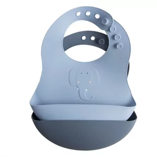 Mrs. Elephant Zestaw2-Óch Śliniaków Silikonowych - Śliniaki i fartuszki - miniaturka - grafika 1