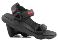 Sandały damskie - Sportowe sandały damskie na grubej podeszwie - Lee Cooper LCW-23-34-1692L, czarne - miniaturka - grafika 1