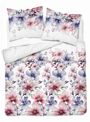 Pościel - Pościel 160x200 biała kolorowa kwiaty Bawełna - miniaturka - grafika 1