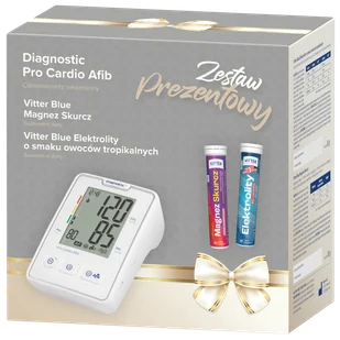 Zestaw Diagnostic, Pro Cardio Afib, automatyczny ciśnieniomierz naramienny + Vitter Blue Magnez Skurcz, 20 tabletek musujących + Vitter Blue Elektrolity, 20 tabletek musujących - Ciśnieniomierze i akcesoria - miniaturka - grafika 1