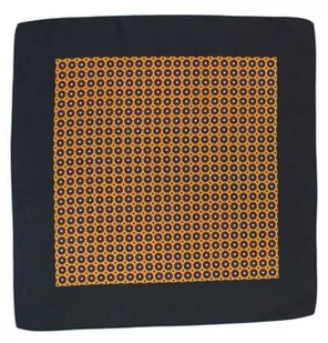 Stylowa Poszetka Męska - 30x30 cm - Alties, Żółta w Kolorowe Kwiaty - Apaszki i szaliki męskie - miniaturka - grafika 1