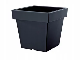 Prosperplast Doniczka Lofly Low antracyt - Donice - miniaturka - grafika 1