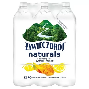 Żywiec Zdrój Naturals Napój niegazowany z delikatną nutą cytryny i mango 6 x 1,2 l - Woda - miniaturka - grafika 1