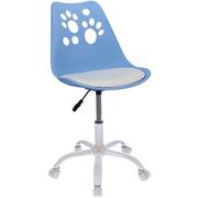 Fotele i krzesła biurowe - Niebiesko-biały fotel obrotowy do biurka młodzieżowego - Fiti 3X - miniaturka - grafika 1