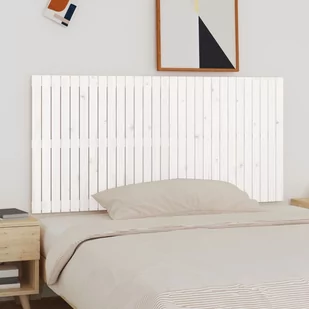 Wezgłowie łóżka, białe, 185x3x90 cm, lite drewno sosnowe Lumarko! - Inne meble do sypialni - miniaturka - grafika 1