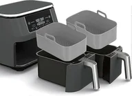 Akcesoria i części do mikrofalówek - 2szt Silikonowy garnek do Ninjas Dual Air Fryer, silikonowe wkładki do frytkownicy powietrznej Podwójna frytkownica Silikonowy kosz frytkownicy, fr... - miniaturka - grafika 1