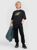 Spodnie i spodenki dla chłopców - 4F Spodnie dresowe joggery chłopięce - czarne 122 (6-7 lat) - miniaturka - grafika 1