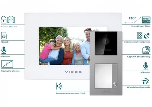 Zestaw wideodomofon WiFi M10W-X + Stacja bramowa S11-1 - Vidos - Wideodomofony - miniaturka - grafika 4