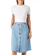 Spódnice - s.Oliver Damska spódnica jeansowa, niebieski, 36 - miniaturka - grafika 1