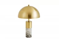 Lampy stojące - Interior INVICTA lampa stołowa BURLESQUE - złota, szary marmur 41404 [17450177] - miniaturka - grafika 1
