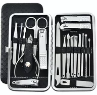 Akcesoria do paznokci - Zestaw Manicure Cążki Nożyczki Paznokci, 19 szt. + Etui - miniaturka - grafika 1