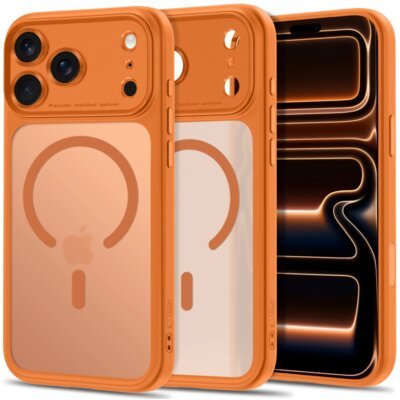 Etui TECH-PROTECT MagPeak MagSafe CC do Apple iPhone 17 Pro/18 Pro Pomarańczowy matowy