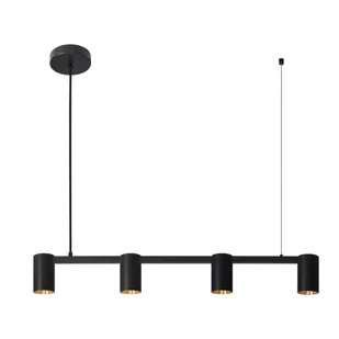 Zawieszana lampa nad wyspę Mirabel 326171 Polux tubki czarna złota - Lampy sufitowe Zawieszana lampa nad wyspę Mirabel 326171 Polux tubki czarna złota - Lampy sufitowe - miniaturka - grafika 1