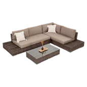 Meble ogrodowe - Narożnik Technorattanowy Verona Brown - miniaturka - grafika 1