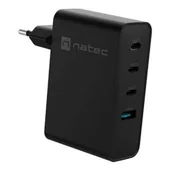 Ładowarki do telefonów - Ładowarka sieciowa NATEC Ribera 100W GaN Czarny - miniaturka - grafika 1