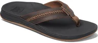Klapki i japonki męskie - japonki męskie REEF LEATHER ORTHO-COAST Black/Brown - miniaturka - grafika 1