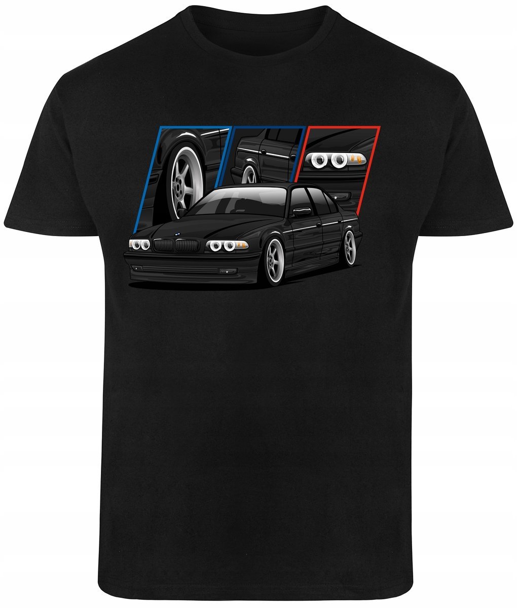 Koszulka dla Fana BMW seria 7 E38 Mpower Motoryzacyjna Tshirt R-XXL A585