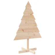 Choinki - vidaXL Drewniana choinka do udekorowania, 110 cm, lite drewno sosnowe - miniaturka - grafika 1