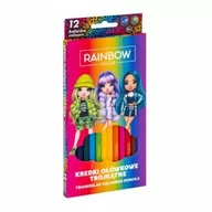 Kredki, ołówki, pastele i pisaki - kredki ołówkowe trójkątne rainbow high 12 kolorów - miniaturka - grafika 1