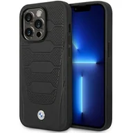 Etui i futerały do telefonów - Etui na telefon BMW BMHMP14X22RPSK do Apple iPhone 14 Pro Max 6,7" czarny/black Leather Seats Pattern MagSafe - miniaturka - grafika 1