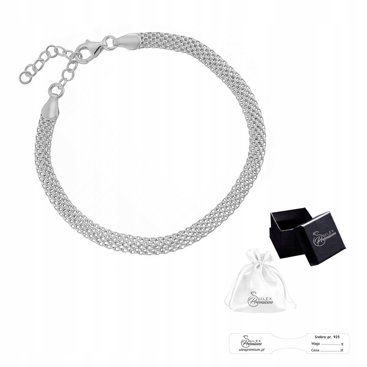 Bransoletka Srebro pr. 925 Tulip Elegancka Rodowana Bransoletka na Prezent