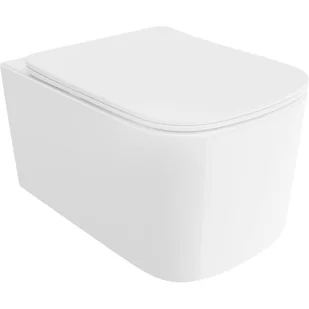 Mexen Vivo miska wc Rimless Tornado z deską wolnoopadającą slim, duroplast, biała połysk - 30610200T - Miski WC - miniaturka - grafika 1