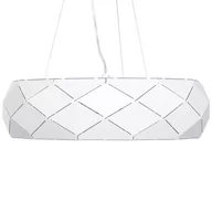 Lampy sufitowe - Beliani Lampa wisząca Lampa wisząca metalowa biała CESANO - miniaturka - grafika 1