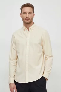 Pepe Jeans koszula bawełniana męska kolor beżowy regular z kołnierzykiem button-down - Koszule męskie - miniaturka - grafika 1