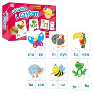 Puzzle - Adamigo Układanka Edukacyjna Puzzle Układam I Czytam Gra Dla Dzieci Nauka Czytania 4+ - miniaturka - grafika 1