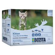 Mokra karma dla kotów - Bozita Kitten kawałki w sosie, pakiet mieszany, 12 x 85 g - 12 x 85 g - miniaturka - grafika 1