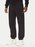 Spodnie sportowe męskie - Versace Jeans Couture Spodnie dresowe 78GAAT08 Czarny Regular Fit - miniaturka - grafika 1