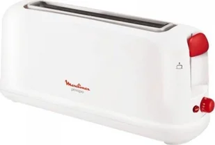 Toster Moulinex Toster z funkcją odmrażania Moulinex LS16011 1000W Biały 1000W Czerwony Biały Biała - Tostery - miniaturka - grafika 1