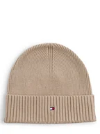 Czapki męskie - Tommy Hilfiger Czapka męska z dodatkiem kaszmiru Mężczyźni Bawełna beżowy jednolity, ONE SIZE - miniaturka - grafika 1