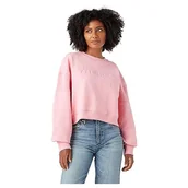 Bluzy damskie - Wrangler Damska bluza Puffy Crew Sweat, Różowy, chory, M - miniaturka - grafika 1